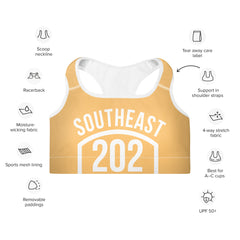 SEDC Yellow Padded Sports Bra