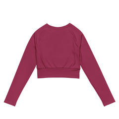 Lipstick long-sleeve crop top