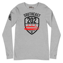 'SOUTHEAST DC / 202' Emblem  (with EOTR Sleeve )"  -GREY Unisex Long Sleeve Tee