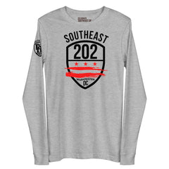 'SOUTHEAST DC / 202' Emblem (with EOTR Sleeve )" -GREY Unisex Long Sleeve Tee