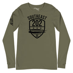 'SOUTHEAST/202 Emblem' -Unisex, Olive Long Sleeve Tee