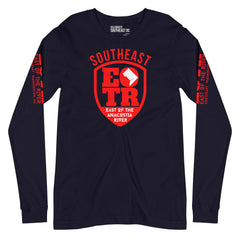 'Southeast: East of the River' Long Sleeve, Navy T-Shirt (Unisex)