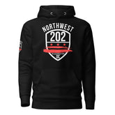 THE CLASSIC- 'NORTHWEST/202' BLACK HOODIE