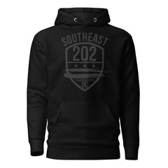 'SOUTHEAST /202' -All Black, Cotton Hoodie (Unisex)