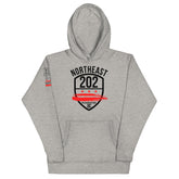 'NORTHEAST/202'-Grey Unisex Hoodie (EOTR Sleeve)