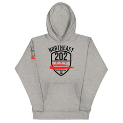 'NORTHEAST/202'-Grey Unisex Hoodie (EOTR Sleeve)