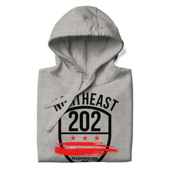 'NORTHEAST/202'-Grey Unisex Hoodie (EOTR Sleeve)