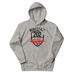 'NORTHEAST/202'-Grey Unisex Hoodie (EOTR Sleeve)