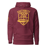 SOUTHWEST/202-Burgundy & Gold, Unisex Hoodie