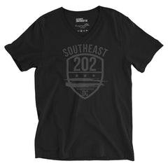 'Southeast / 202 Emblem' -Unisex Short Sleeve V-Neck T-Shirt