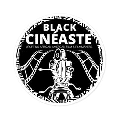 BLACK CINÉASTE - Show Your Love of African American Cinema --(B&W) Round Stickers, Indoor\Outdoor
