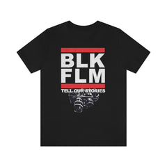 "BLACK FILM: TELL OUR STORIES" --SHOW YOUR LOVE FOR AFRICAN AMERICAN CINEMA--Unisex Jersey Short Sleeve Tee