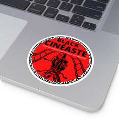 BLACK CINÉASTE - Show Your Love of African American Cinema --(COLOR) Round Stickers, Indoor\Outdoor