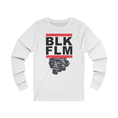 "BLACK FILM" - (CLASSIC RUN DMC Logo) Unisex Jersey Long Sleeve Tee