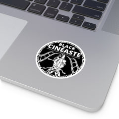 BLACK CINÉASTE - Show Your Love of African American Cinema --(B&W) Round Stickers, Indoor\Outdoor