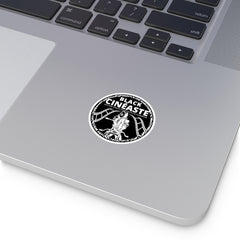 BLACK CINÉASTE - Show Your Love of African American Cinema --(B&W) Round Stickers, Indoor\Outdoor