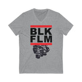 BLACK CINÉASTE -Unisex Jersey Short Sleeve V-Neck Tee