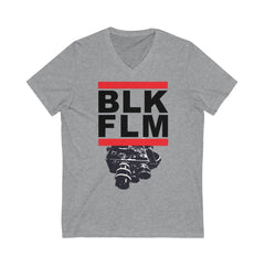 BLACK CINÉASTE -Unisex Jersey Short Sleeve V-Neck Tee