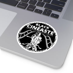 BLACK CINÉASTE - Show Your Love of African American Cinema --(B&W) Round Stickers, Indoor\Outdoor