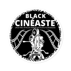 BLACK CINÉASTE - Show Your Love of African American Cinema --(B&W) Round Stickers, Indoor\Outdoor