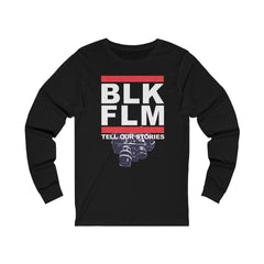 "BLACK FILM" - (CLASSIC RUN DMC Logo) Unisex Jersey Long Sleeve Tee