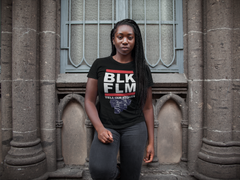 "BLACK FILM: TELL OUR STORIES" --SHOW YOUR LOVE FOR AFRICAN AMERICAN CINEMA--Unisex Jersey Short Sleeve Tee
