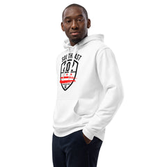 ' SOUTHEAST WASHINGTON DC / 202" (EMBLEM) WHITE Premium eco hoodie (85% Cotton)