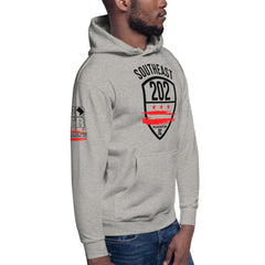 'SOUTHEAST DC / 202' Emblem (with EOTR Sleeve )" - Grey Unisex Hoodie