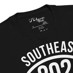 "Southeast / 202 Emblem" Black Cotton Sweatshirt (Unisex/ No Hood)