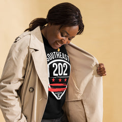 "Southeast / 202 Emblem" Black Cotton Sweatshirt (Unisex/ No Hood)