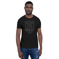 "Southeast Washington DC / 202" -Black on Black Unisex T-Shirt (100% Cotton)