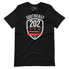 Southeast DC /202 (Emblem Front Only)- Black Unisex t-shirt