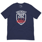 'SOUTHEAST WASHINGTON DC/202' (White/Red Emblem) -Navy Unisex T-shirt
