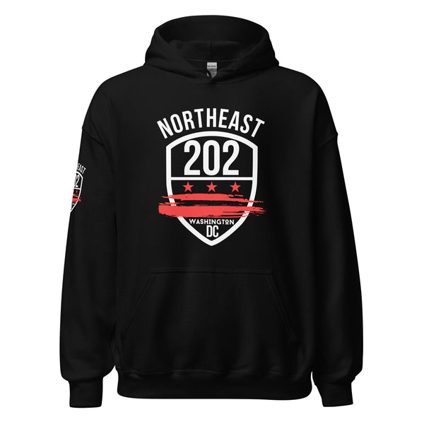 NORTHEAST/ 202' Black Unisex Hoodie (BIG& TALL 3X - 5X