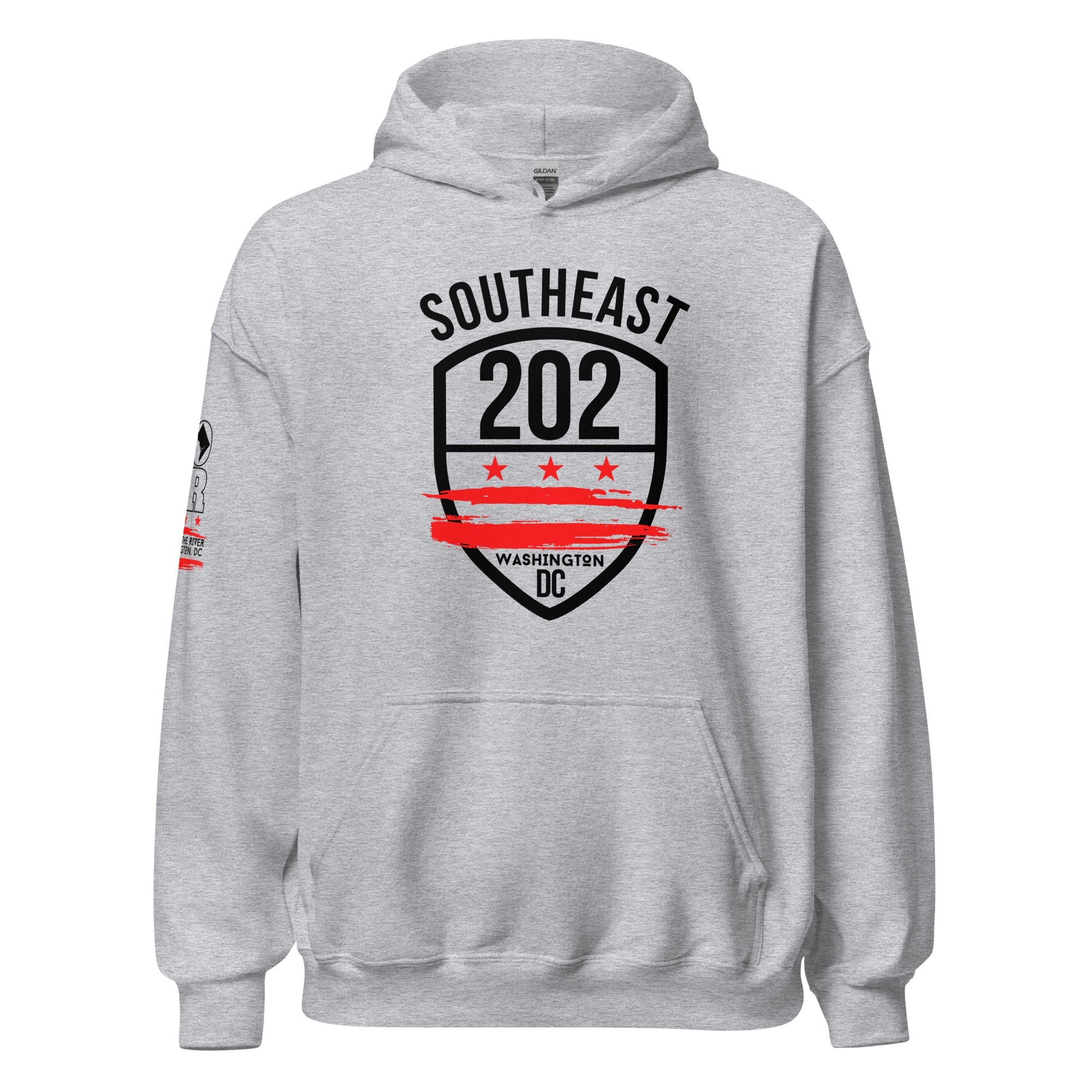 'SEDC/ 202 Emblem'  EOTR/Sleeve BIG and Tall (Sizes 3X - 5X ) Grey Hoodie