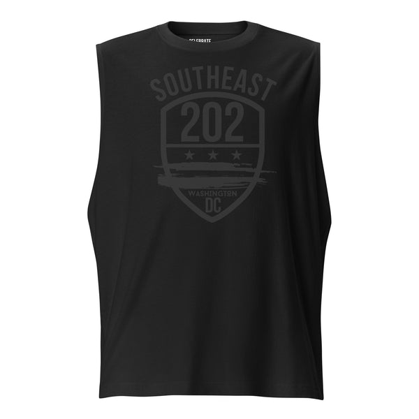 Southeast/202' - All Black, Sleeveless T-Shirt (Unisex
