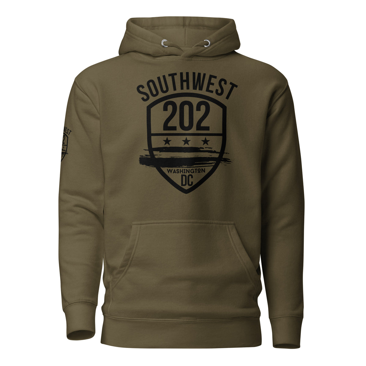 'SOUTHWEST/202' Emblem on Green Unisex Hoodie