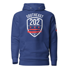 'SOUTHEAST DC / 202' Navy or Royal Blue Unisex Hoodie