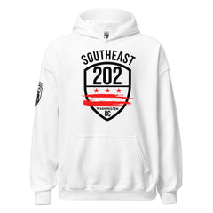 ' SOUTHEAST DC / 202"  White Cotton Hoodie (Unisex w EOTR on the sleeve)
