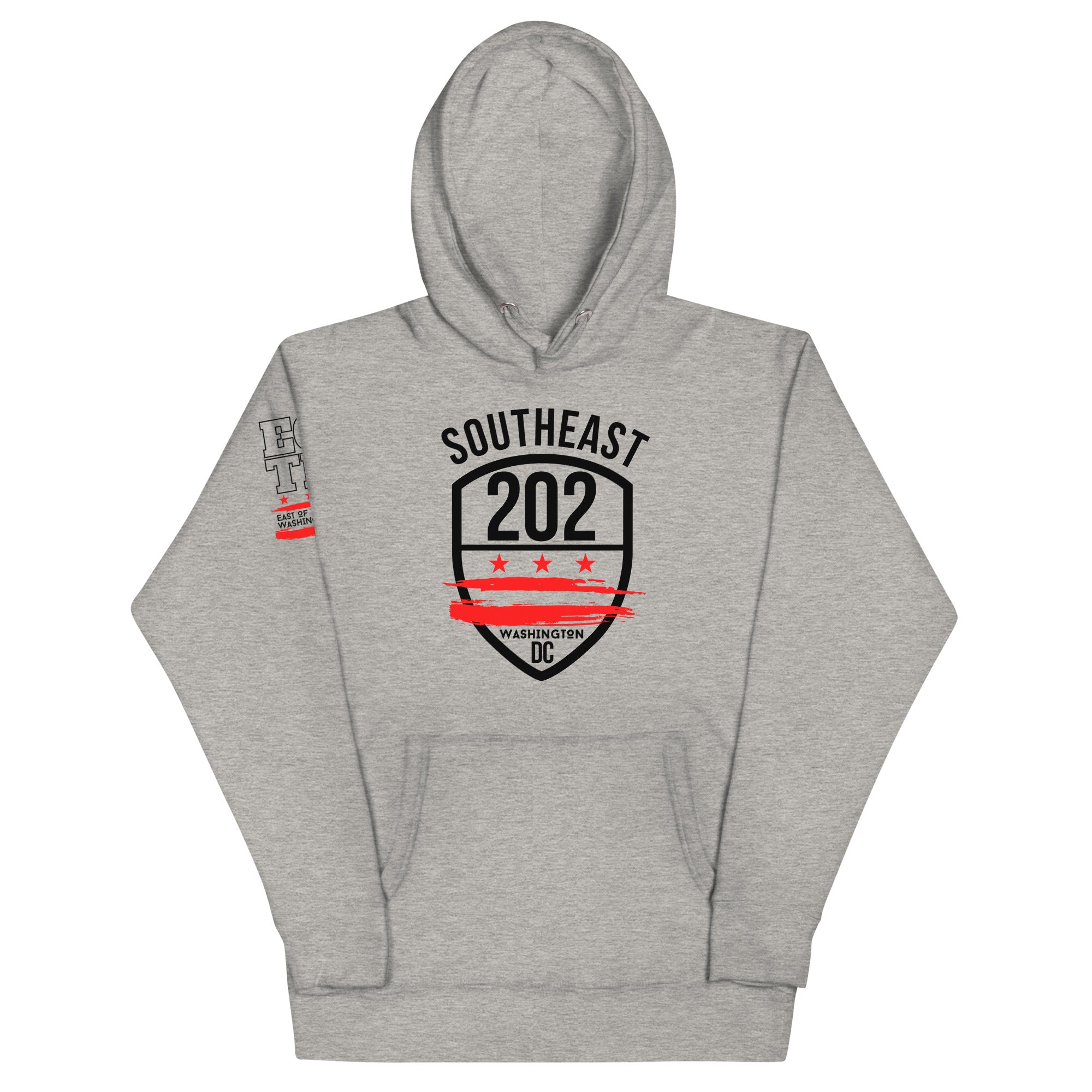 'SOUTHEAST DC / 202' Emblem  (with EOTR Sleeve )" - Grey Unisex Hoodie