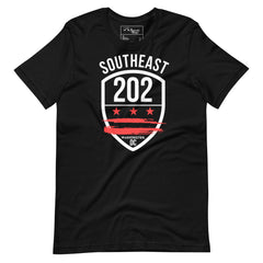 Southeast DC /202 (Emblem Front Only)- Black Unisex t-shirt